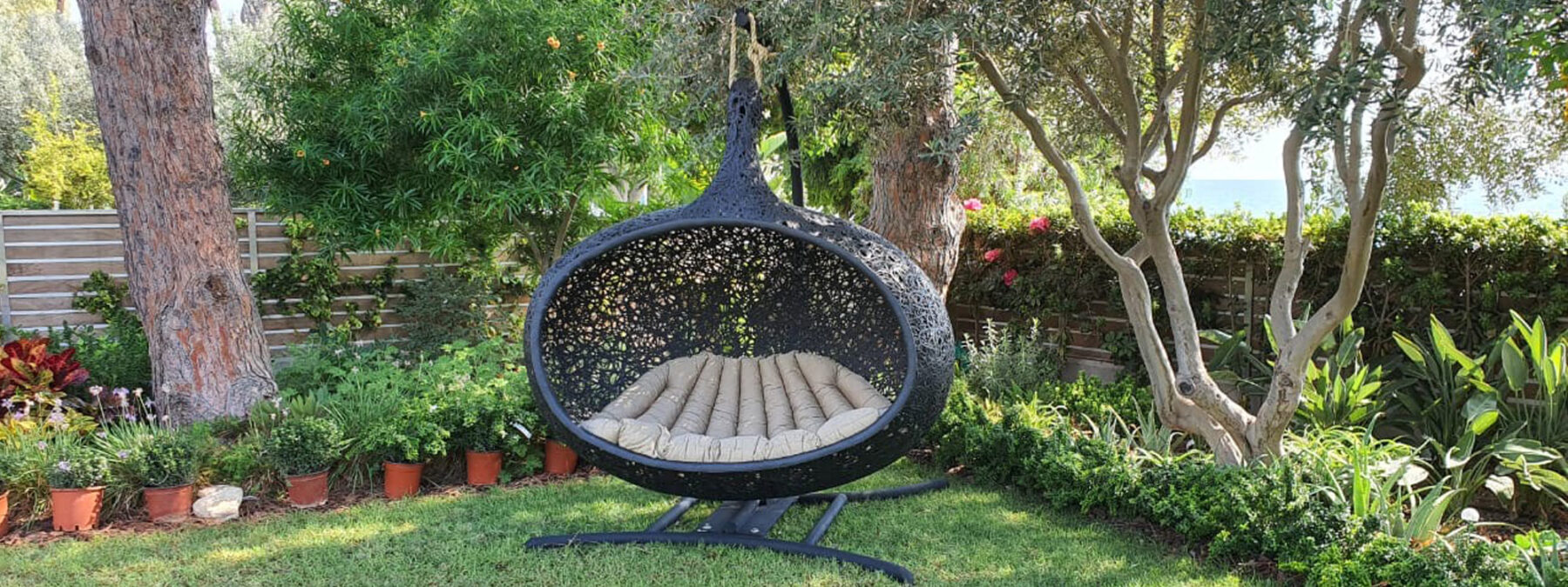Cyprus Installation Of HIDE Nest. MODERN Garden FURNITURE INTERNATIONAL SHIPPING With Personal & Professional Service. Unique BACKYARD Furniture & Modern SOFA SWING Seat Range In HIGH QUALITY Outdoor FURNITURE Materials.