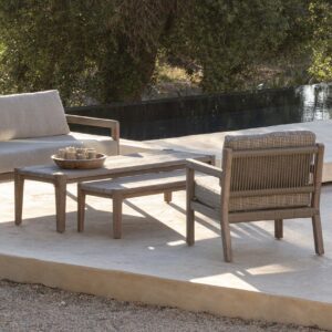 Gommaire Floor rectangular teak coffee tables