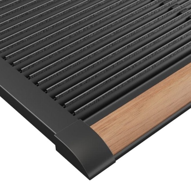 Rizz outdoor mat anthracite aluminium & teal