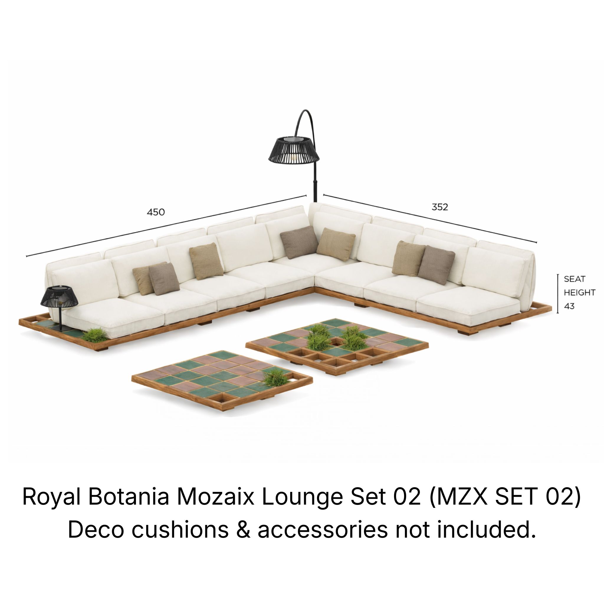 Image of Royal Botania Mozaix Set 02 luxury garden sofa
