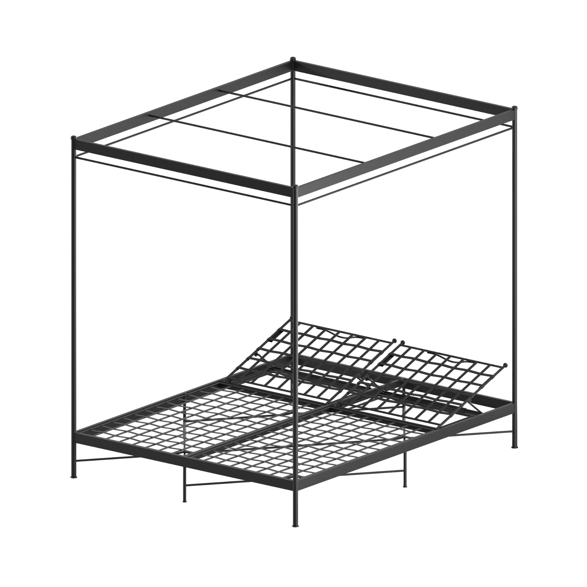 Render of Igea cabana daybed without curtains or cushions
