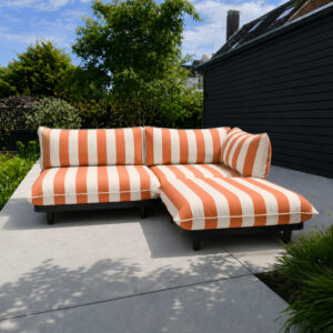Image of Fatboy Paletti Lounge set medium corner sofa in Orange stripes