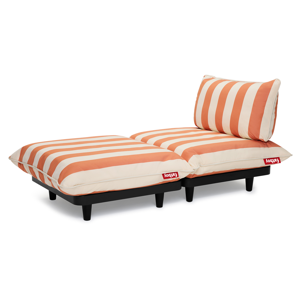 Cut out image of Fatboy Paletti daybed in orange stripe