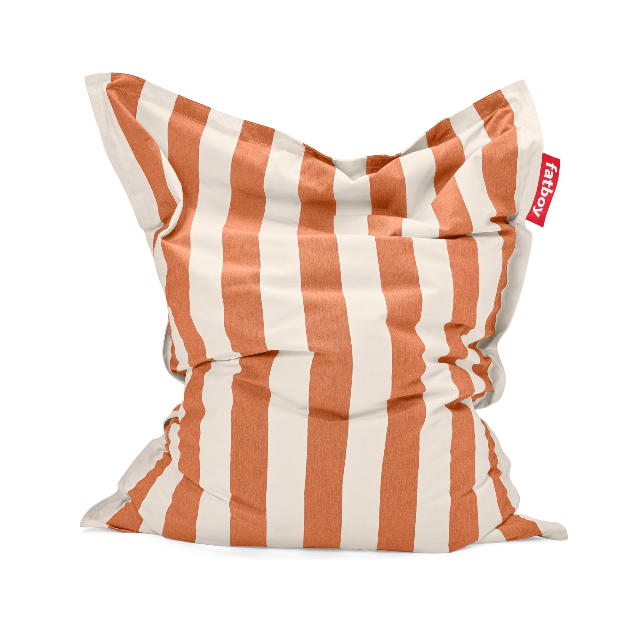 Image of Fatboy Original Outdoor beanbag in Orange Stripe Creme