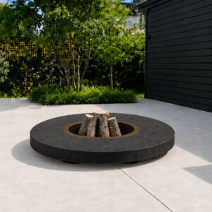 Image of AK47 Ercole Ground fire pit in Petrollo